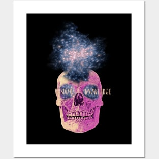 Vaporwave Galaxy Skull Posters and Art